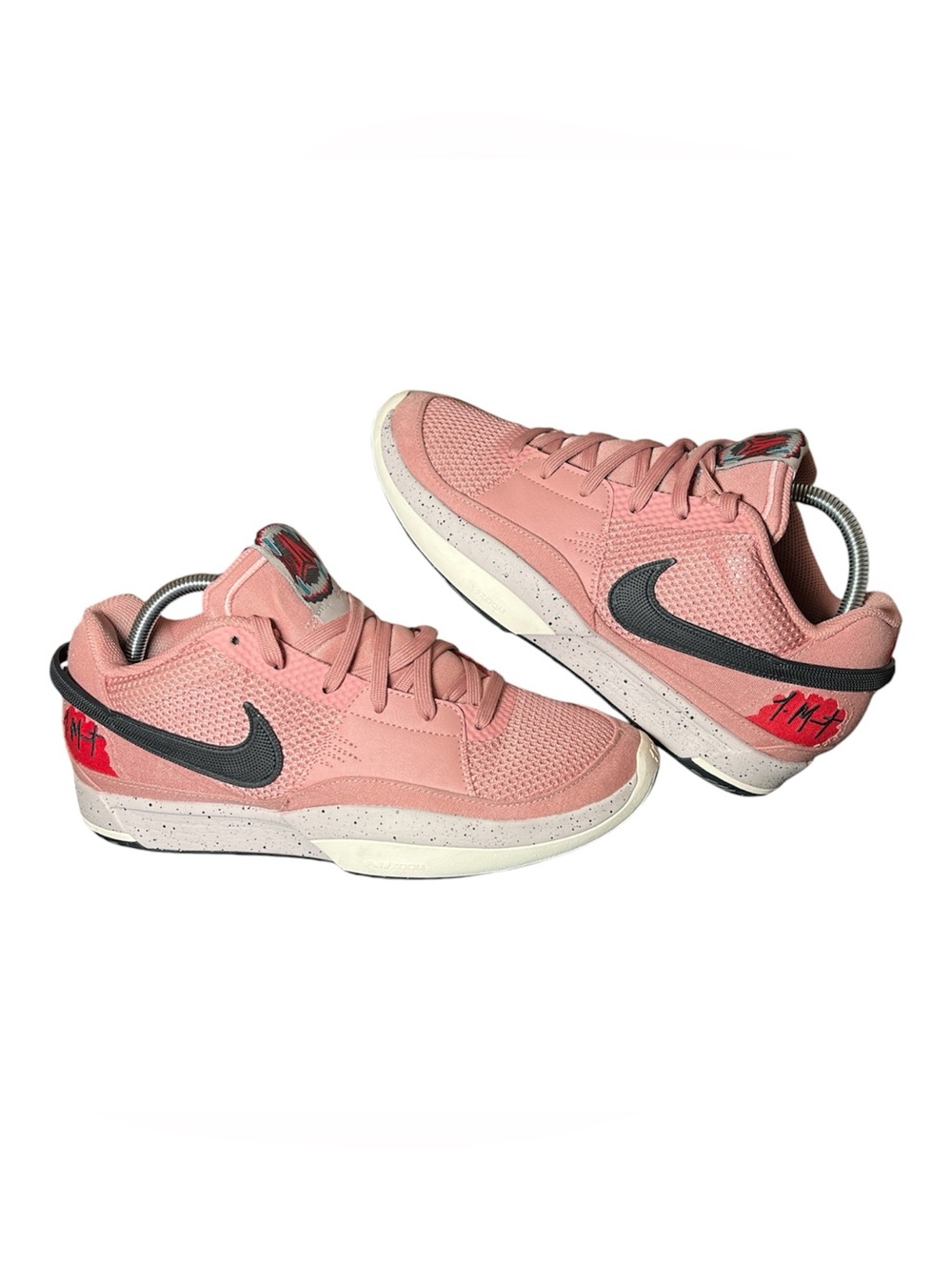 Nike JA 1 'Bite' Soft Pink Black University Red FV1286-600 Men's Size 8.5